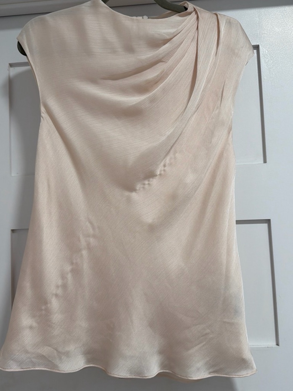 Ted Baker London One-Shoulder Drape Top in Pale Blush